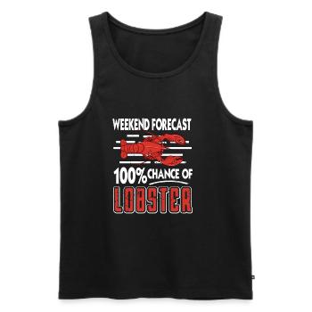Prévisions de fin de semaine 100% de chances de Lobstar - Débardeur bio Premium Homme - noir - Devant - Michal (187cm)