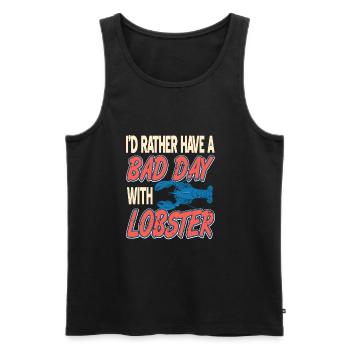 Id rather have a bad day with lobster - Männer Premium Bio Tank Top - Schwarz - Vorne - AI Model Male 178 light (178cm)