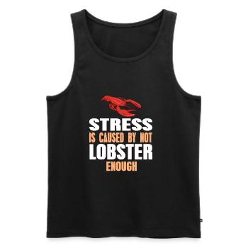 Stress i caused by not lobster enough - Männer Premium Bio Tank Top - Schwarz - Vorne - AI Model Male 178 light (178cm)
