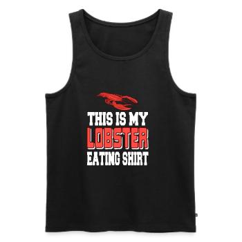 C’est mon homard qui mange - Débardeur bio Premium Homme - noir - Devant - AI Model Male 178 light (178cm)