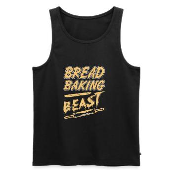Bread baker beast - Men's Premium Organic Tank Top - black - Front - AI Model Male 178 light (178cm)