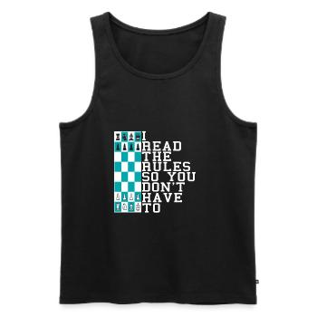 I Read the rules so you don't have to - Men's Premium Organic Tank Top - black - Front - Michal (187cm)