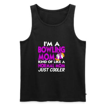 Je suis une maman bowling un peu comme une maman normale juste - Débardeur bio Premium Homme - noir - Devant - AI Model Male 178 light (178cm)