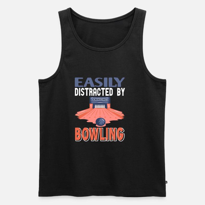Easily Distractes by bowling - Men's Premium Organic Tank Top - black