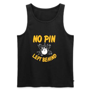 No pin left behind - Men's Premium Organic Tank Top - black - Front - AI Model Male 178 light (178cm)
