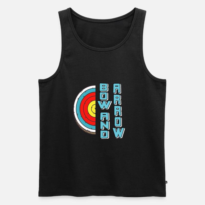 Bow and Arrow - Männer Premium Bio Tank Top - Schwarz