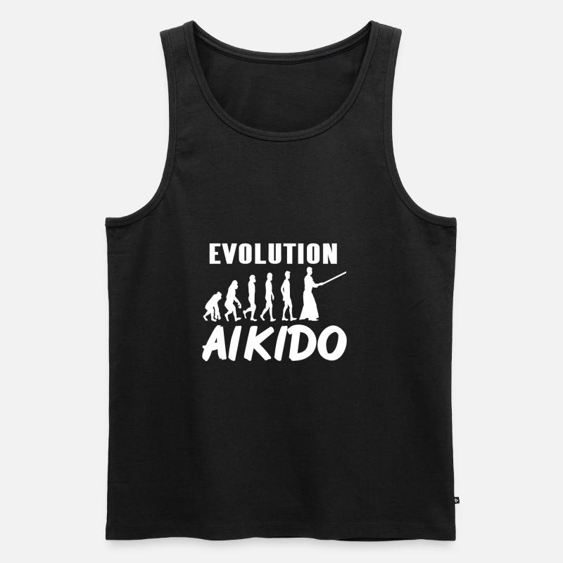 Evolution Aikido - Männer Premium Bio Tank Top - Schwarz