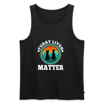 Furry lives matter - Männer Premium Bio Tank Top - Schwarz - Vorne - AI Model Male 178 light (178cm)