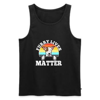 Furry lives matter - Männer Premium Bio Tank Top - Schwarz - Vorne - AI Model Male 178 light (178cm)