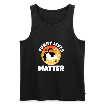 Furry lives matter - Männer Premium Bio Tank Top - Schwarz - Vorne - AI Model Male 178 light (178cm)