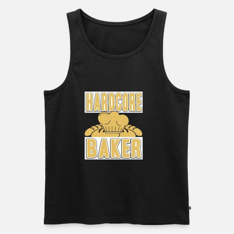 Hardcore Baker - Männer Premium Bio Tank Top - Schwarz