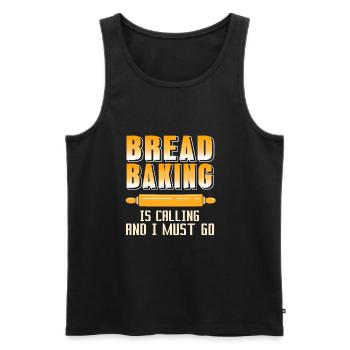 Bread Baking is calling and i must go - Men's Premium Organic Tank Top - black - Front - AI Model Male 178 light (178cm)