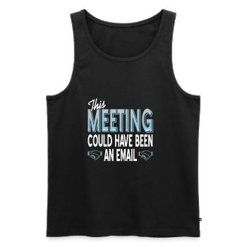 This Meeting could have been an email - Männer Premium Bio Tank Top - Schwarz - Vorne - AI Model Male 178 light (178cm)