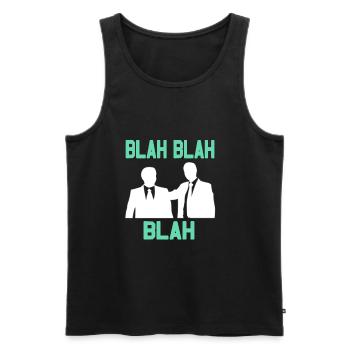 Langweilig im büro - Blah Blah Blah - Männer Premium Bio Tank Top - Schwarz - Vorne - AI Model Male 178 light (178cm)