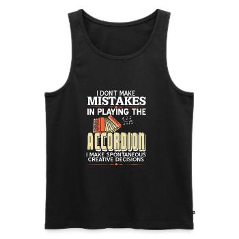 I don't make mistakes in paying the Accordion - Men's Premium Organic Tank Top - black - Front - AI Model Male 178 light (178cm)
