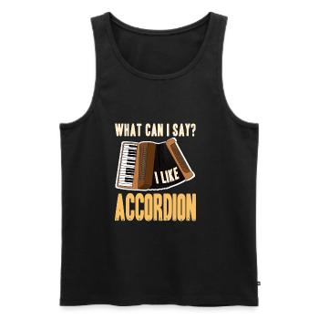 What can i say i like accordion - Men's Premium Organic Tank Top - black - Front - Michal (187cm)