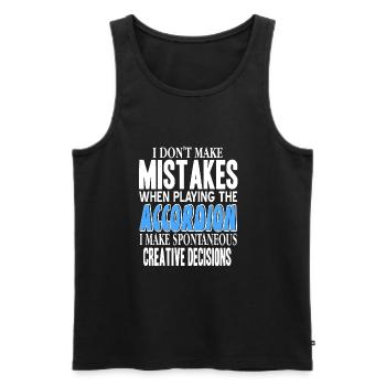 Mistakes playing accordion spontaneous decisions - Männer Premium Bio Tank Top - Schwarz - Vorne - Michal (187cm)