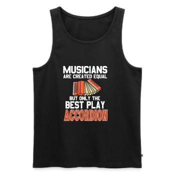 Musicians are creates equal play Accordion - Männer Premium Bio Tank Top - Schwarz - Vorne - Michal (187cm)