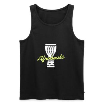 Afrobeat drum soul genre - Men's Premium Organic Tank Top - black - Front - AI Model Male 178 light (178cm)