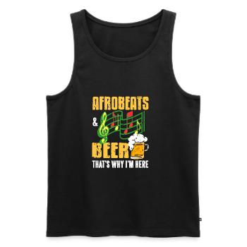 Arobeats & Beer thets why im here - Men's Premium Organic Tank Top - black - Front - Michal (187cm)