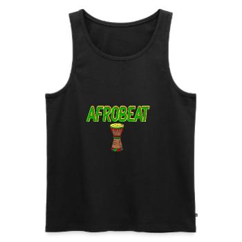 Afrobeat drum soul genre - Men's Premium Organic Tank Top - black - Front - AI Model Male 178 light (178cm)