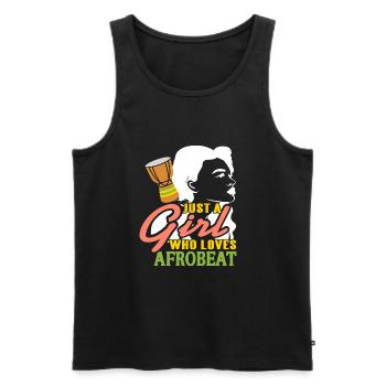 Just a Girl who loves afrobeat - Men's Premium Organic Tank Top - black - Front - Michal (187cm)