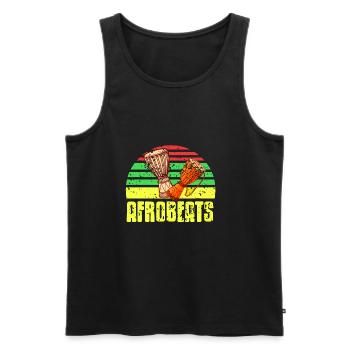 Afrobeat drum soul genre - Men's Premium Organic Tank Top - black - Front - AI Model Male 178 light (178cm)