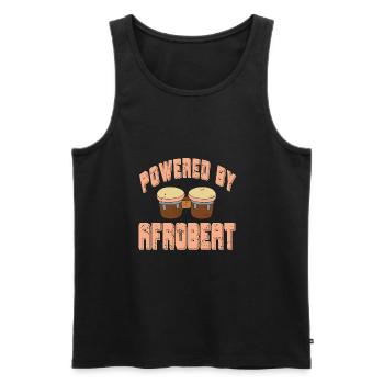 Powered by afrobeat - Männer Premium Bio Tank Top - Schwarz - Vorne - AI Model Male 178 light (178cm)