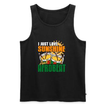 I just love sunshine and afrobeat - Men's Premium Organic Tank Top - black - Front - Michal (187cm)