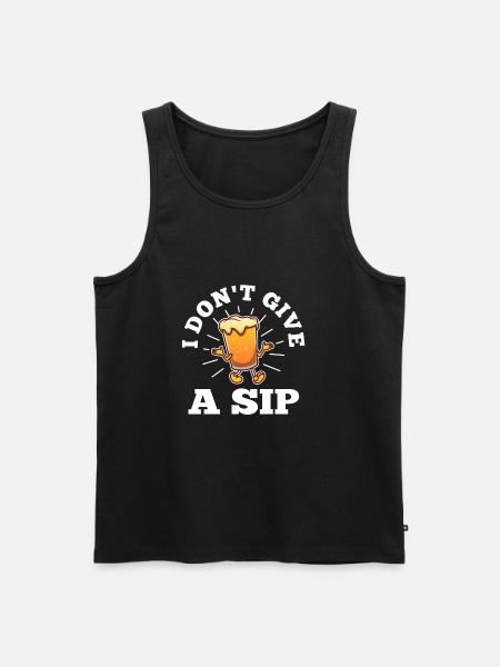 I don't give a sip - Men's Premium Organic Tank Top - black