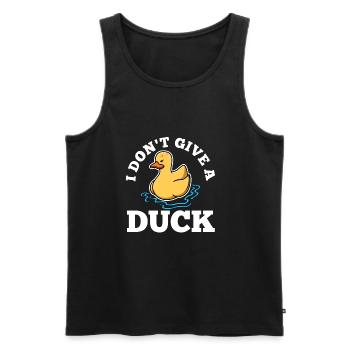I Don't Give A Duck - Men's Premium Organic Tank Top - black - Front - AI Model Male 178 light (178cm)