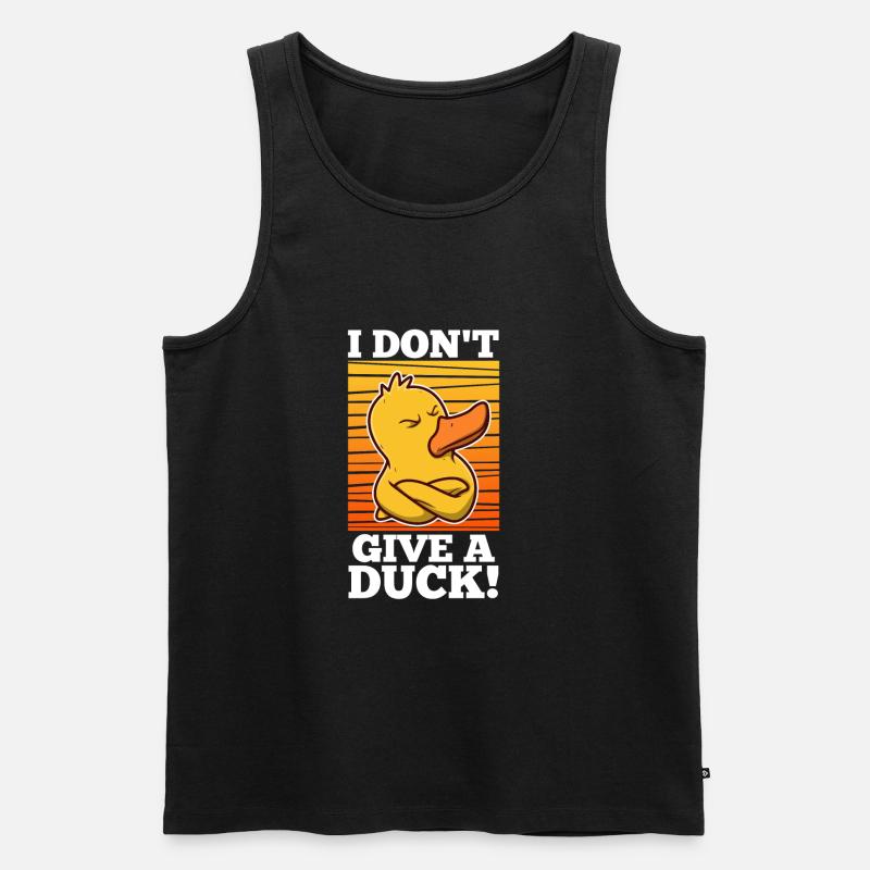 I Don't Give A Duck - Männer Premium Bio Tank Top - Schwarz