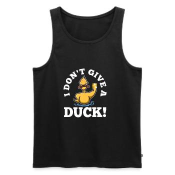 I Don't Give A Duck - Men's Premium Organic Tank Top - black - Front - AI Model Male 178 light (178cm)