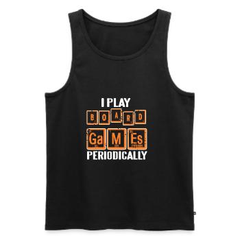 I play board games periodically - Men's Premium Organic Tank Top - black - Front - Michal (187cm)