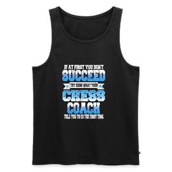 Try what your chess coach told you - Männer Premium Bio Tank Top - Schwarz - Vorne - AI Model Male 178 light (178cm)
