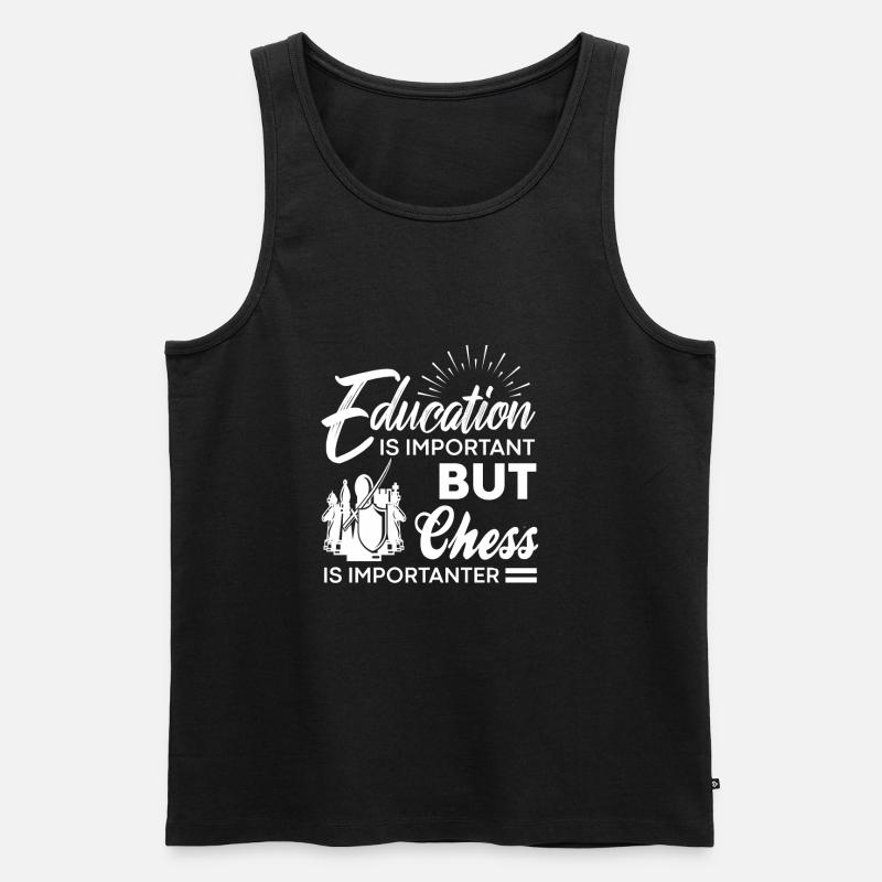 Chess is importanter - Männer Premium Bio Tank Top - Schwarz