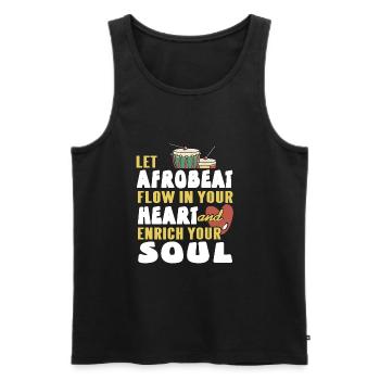 Let Afrobeat flow in your heart ans enrich your - Men's Premium Organic Tank Top - black - Front - Michal (187cm)