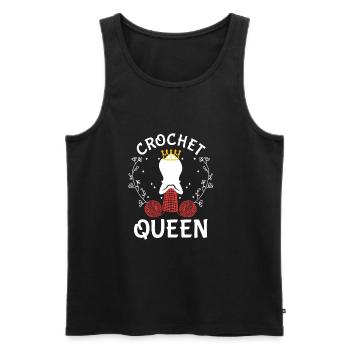 Crochet queen - Men's Premium Organic Tank Top - black - Front - Michal (187cm)
