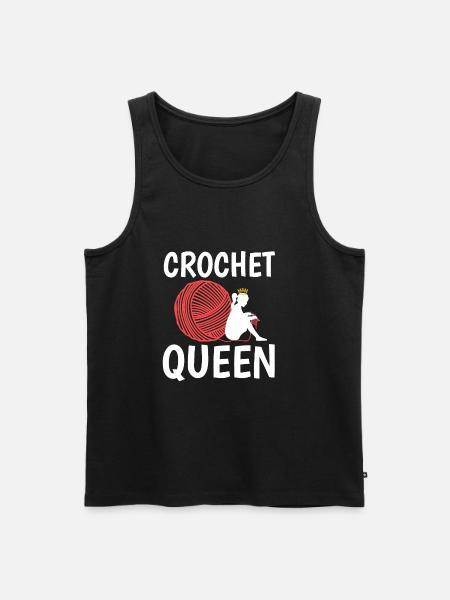 crochet queen - Men's Premium Organic Tank Top - black