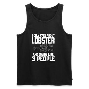 Lobster and maybe like 3 people - Männer Premium Bio Tank Top - Schwarz - Vorne - Michal (187cm)