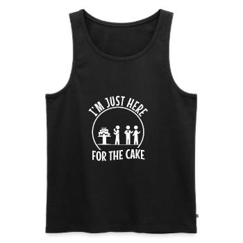 Im just here for the cake wedding - Männer Premium Bio Tank Top - Schwarz - Vorne - Michal (187cm)