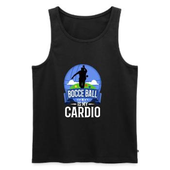 Bocce is my cardio - Men's Premium Organic Tank Top - black - Front - Michal (187cm)