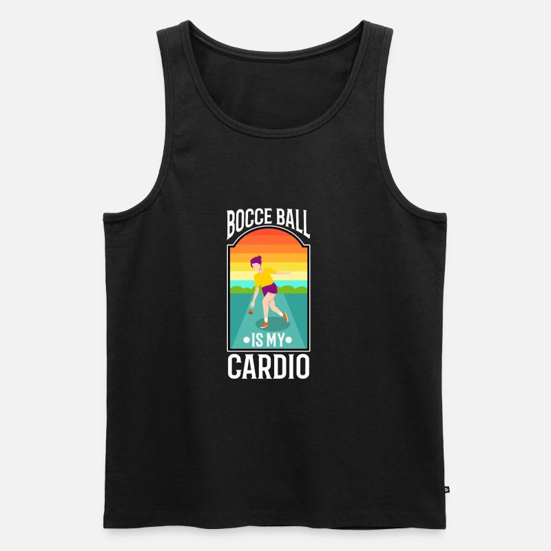 Bocce is my cardio - Männer Premium Bio Tank Top - Schwarz
