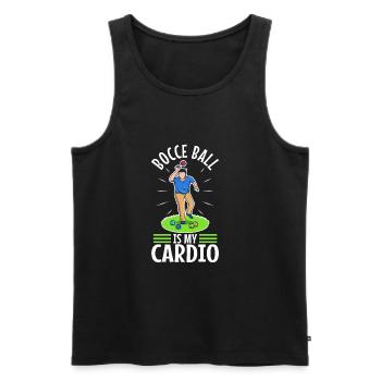 Bocce is my cardio - Men's Premium Organic Tank Top - black - Front - Michal (187cm)
