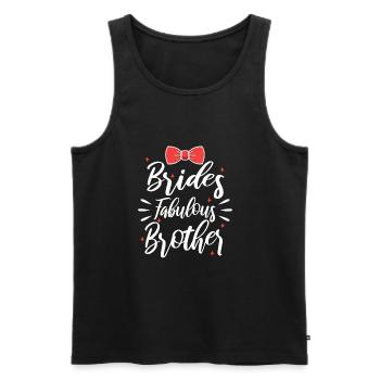 Brides fabulous Brother - Männer Premium Bio Tank Top - Schwarz - Vorne - AI Model Male 178 light (178cm)