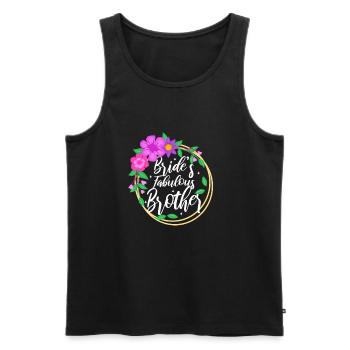 Brides fabulous Brother - Männer Premium Bio Tank Top - Schwarz - Vorne - AI Model Male 178 light (178cm)