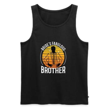 Brides fabulous Brother - Männer Premium Bio Tank Top - Schwarz - Vorne - AI Model Male 178 light (178cm)