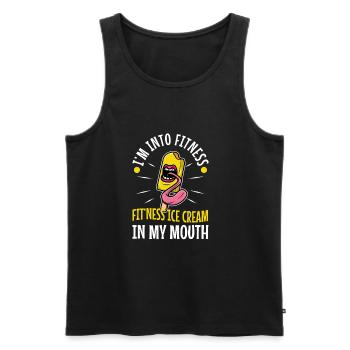 Im into fitness ice cream - Männer Premium Bio Tank Top - Schwarz - Vorne - Michal (187cm)