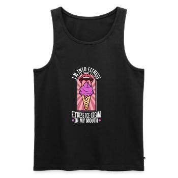 Im into fitness ice cream - Männer Premium Bio Tank Top - Schwarz - Vorne - Michal (187cm)