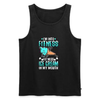 Im into fitness ice cream - Männer Premium Bio Tank Top - Schwarz - Vorne - Michal (187cm)